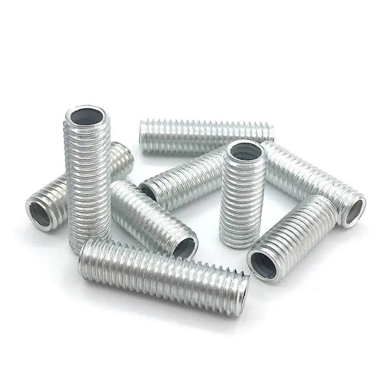 Lamp Tooth Tube Metal M10 Hollow Threaded Tube Galvanized Led Lamp Head Link Fixed Base Support Rod Lighting Accessories Screws