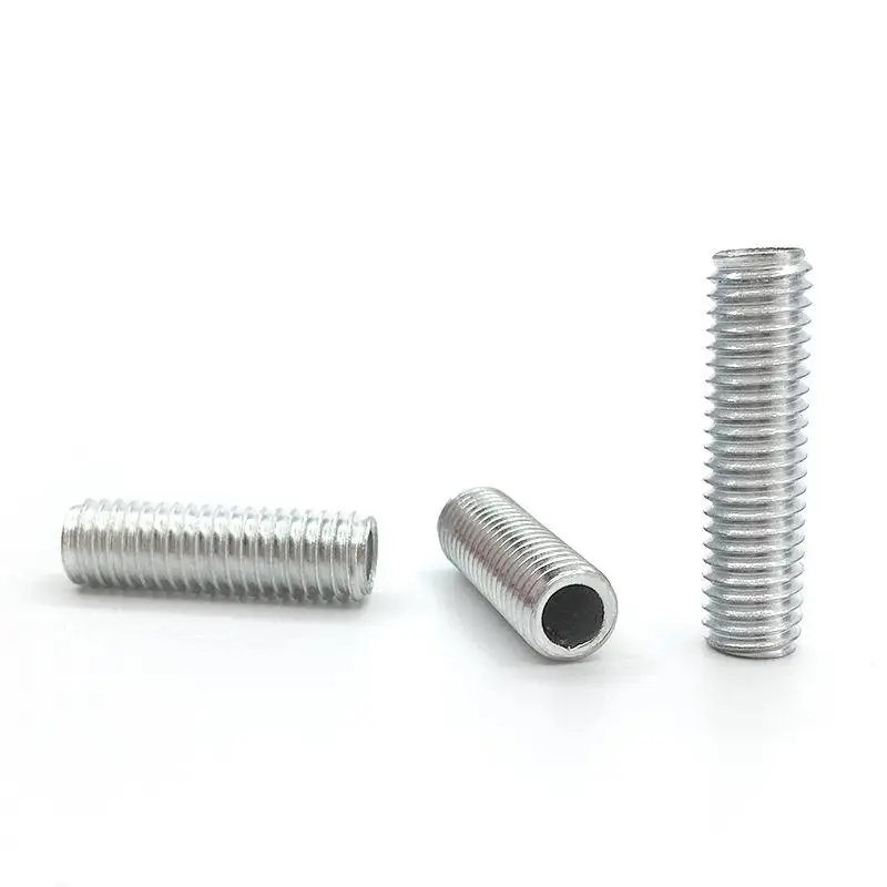 Lamp Tooth Tube Metal M10 Hollow Threaded Tube Galvanized Led Lamp Head Link Fixed Base Support Rod Lighting Accessories Screws