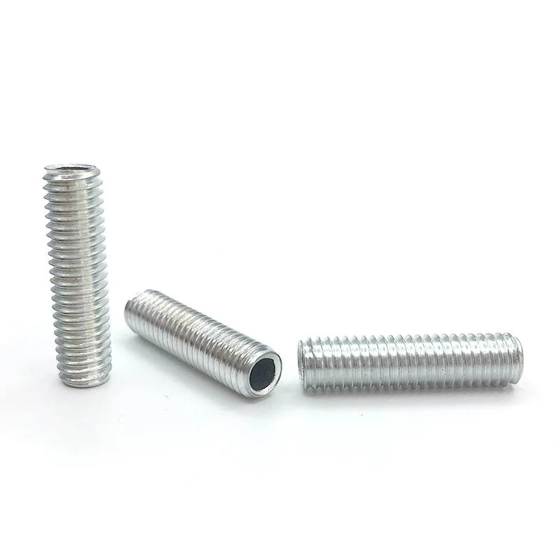 Lamp Tooth Tube Metal M10 Hollow Threaded Tube Galvanized Led Lamp Head Link Fixed Base Support Rod Lighting Accessories Screws