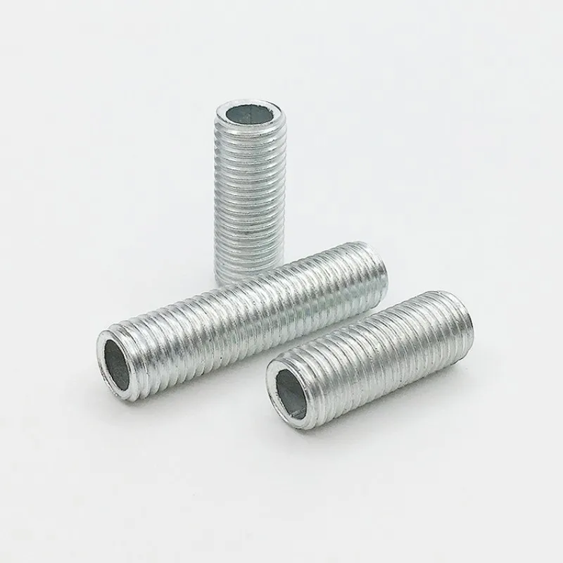 Lamp Tooth Tube Metal M10 Hollow Threaded Tube Galvanized Led Lamp Head Link Fixed Base Support Rod Lighting Accessories Screws