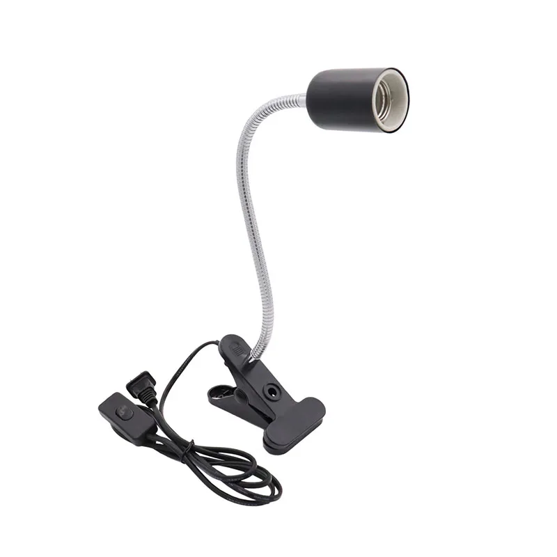 E27 360℃ Revolving Light Stand With 1.8m US EU Power Cord LED Lamp Holder UVA Heat Lamp Clip For Reptile Pet Turtle Back Light