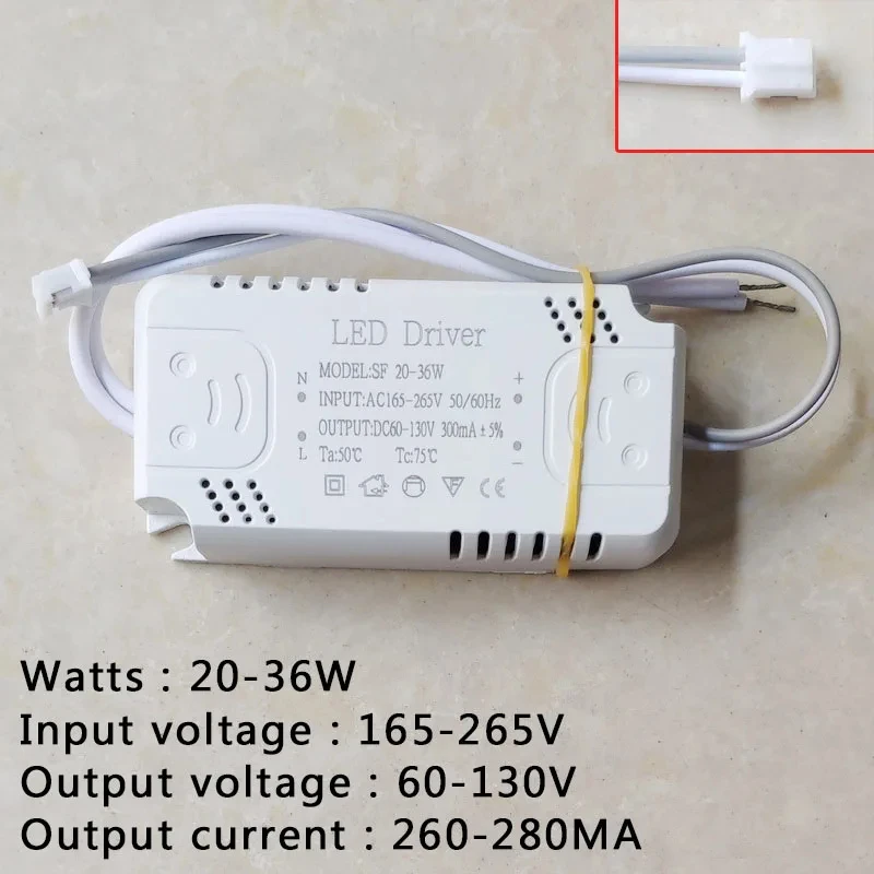 LED Driver Adapter For LED Lighting AC165-265V Non-Isolating Transformer For LED Ceiling Light Replacement 8-24W 30-50W 60-80W