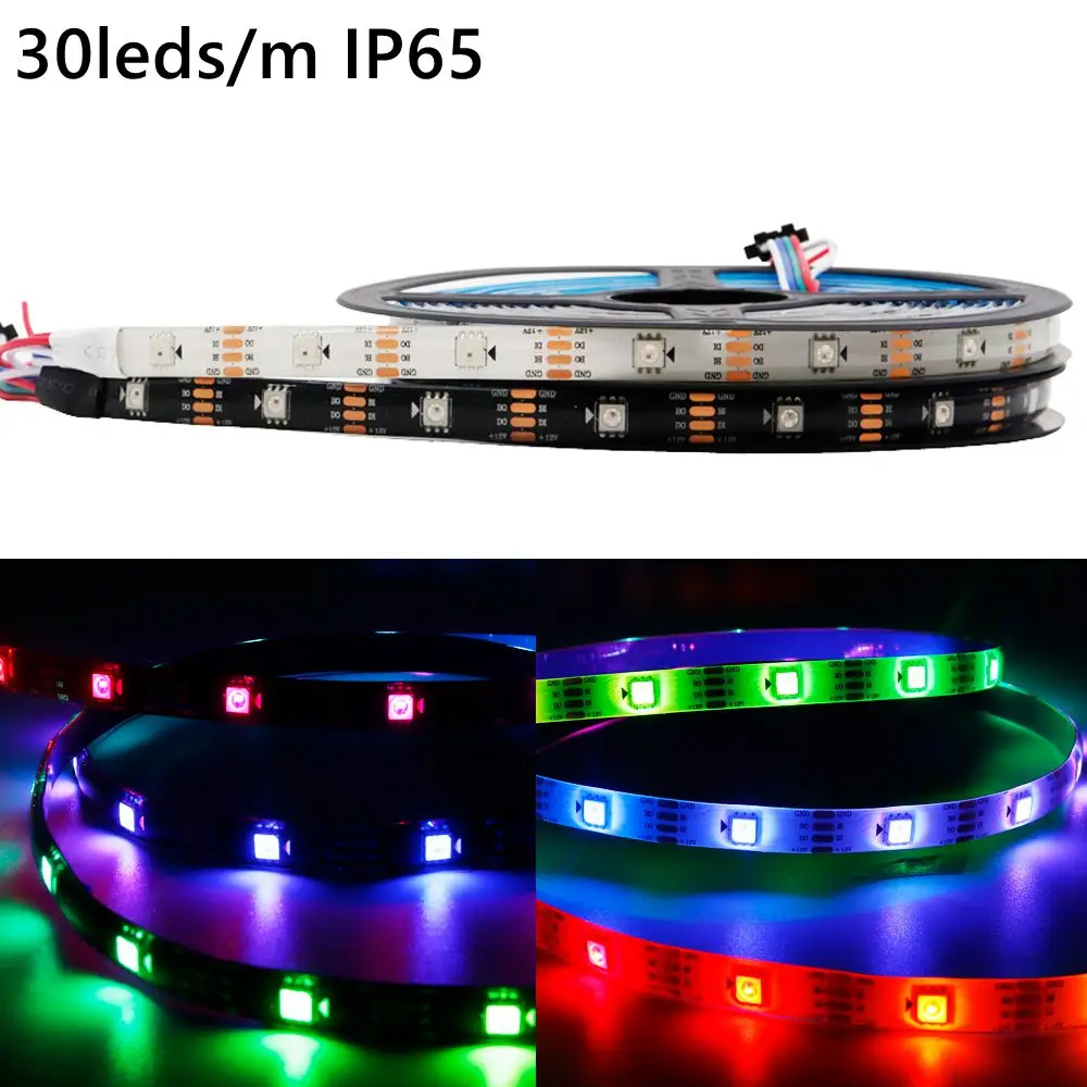 WS2815 Led Strip With14/17/21Keys Controller (WS2812B WS2813 Updated) RGB Individually Addressable Kits 30/60/144 Leds/M DC12V