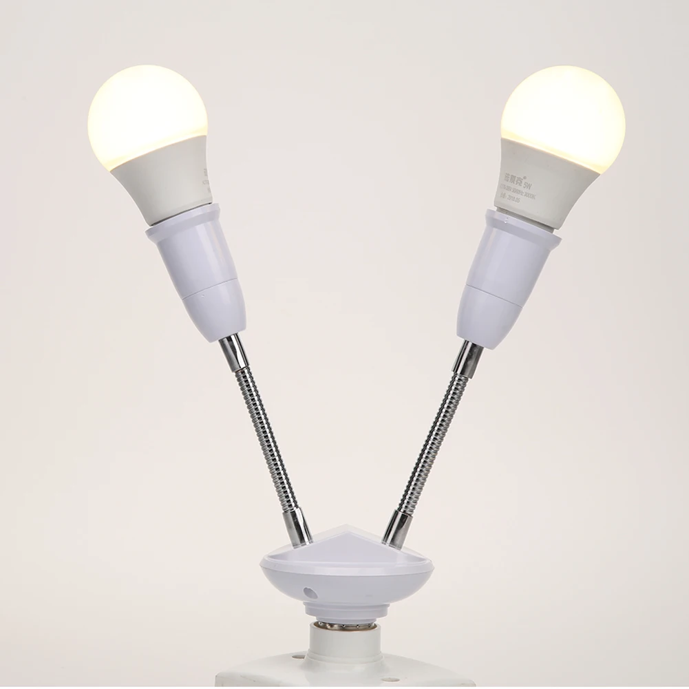Universal E27 Lamp Base 85-285V Adjustable Tube LED Light Bulb Extension Lamp Holder 2/3/4/5Head Adapter Conversion Socket