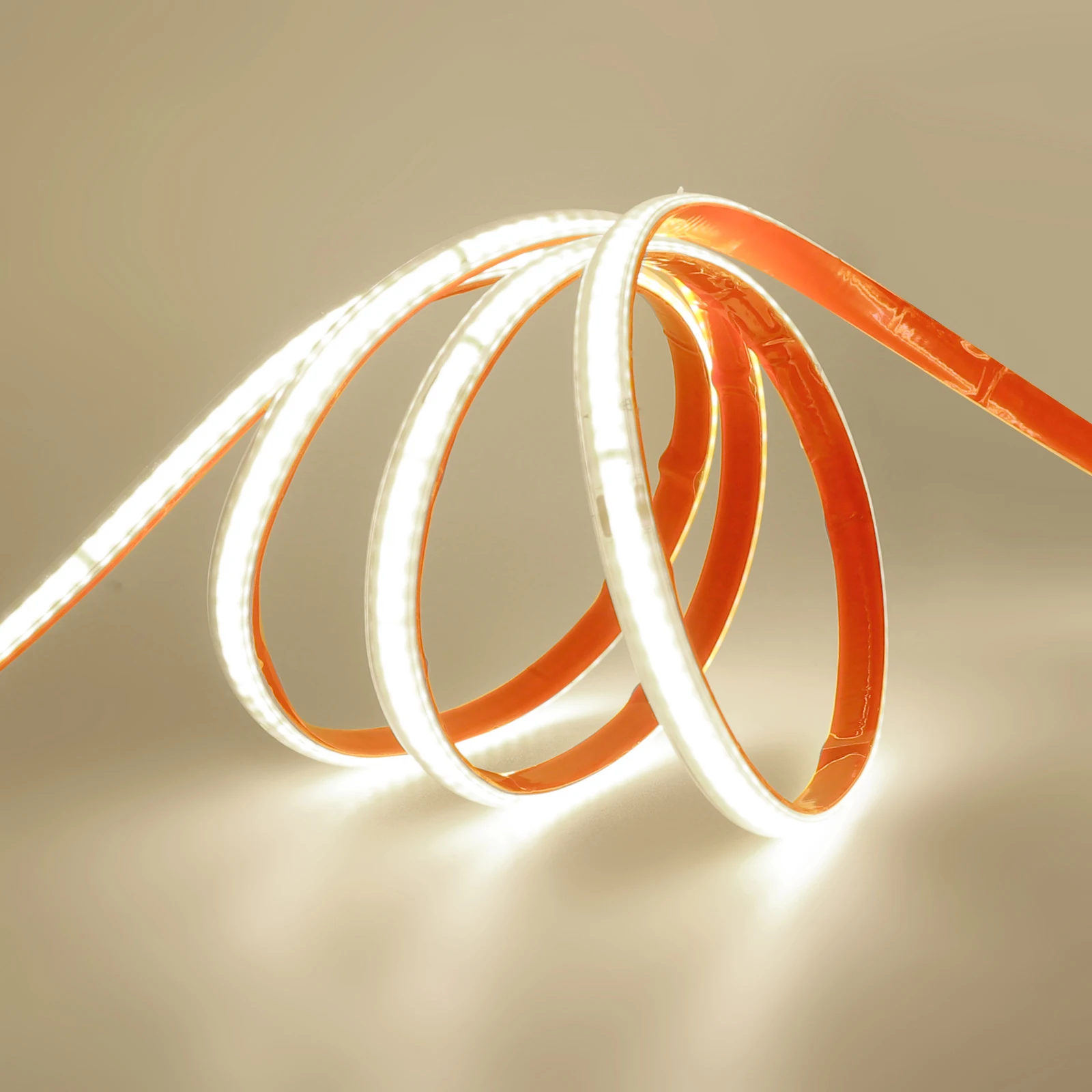AC 230V COB Strip 240LEDs/M IP65 Waterproof Tape Adhesive With 2Pin Wire Cable 220V Cold Natural Warm White 10CM Can Be Cut