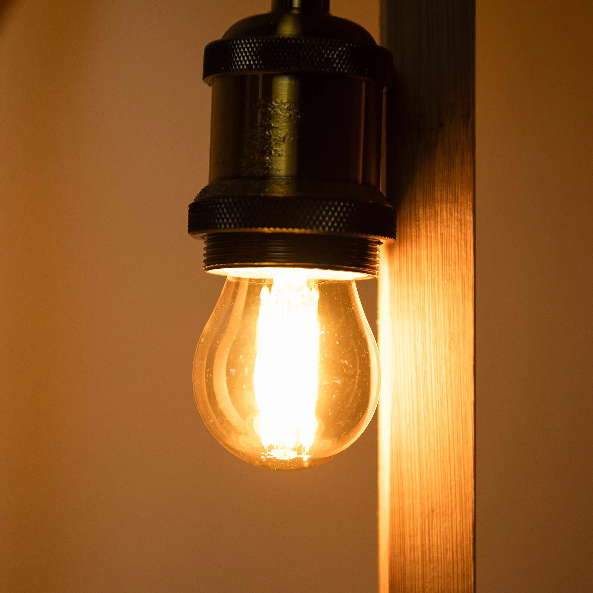 Vintage G45 Edison Led Light Bulb E27 4W 6W Filament Ball Lamp Warm White 2700K Amber Glass Dimmable Mini Globe Bulb For Pendant