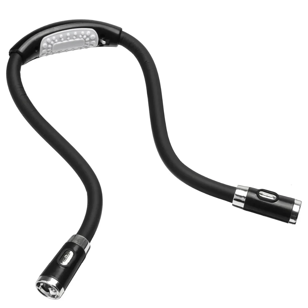 LED Neck Reading Light Book Light for Reading in Bed Bendable Arms Knitting Repairing Camping Running Portable Flashlight