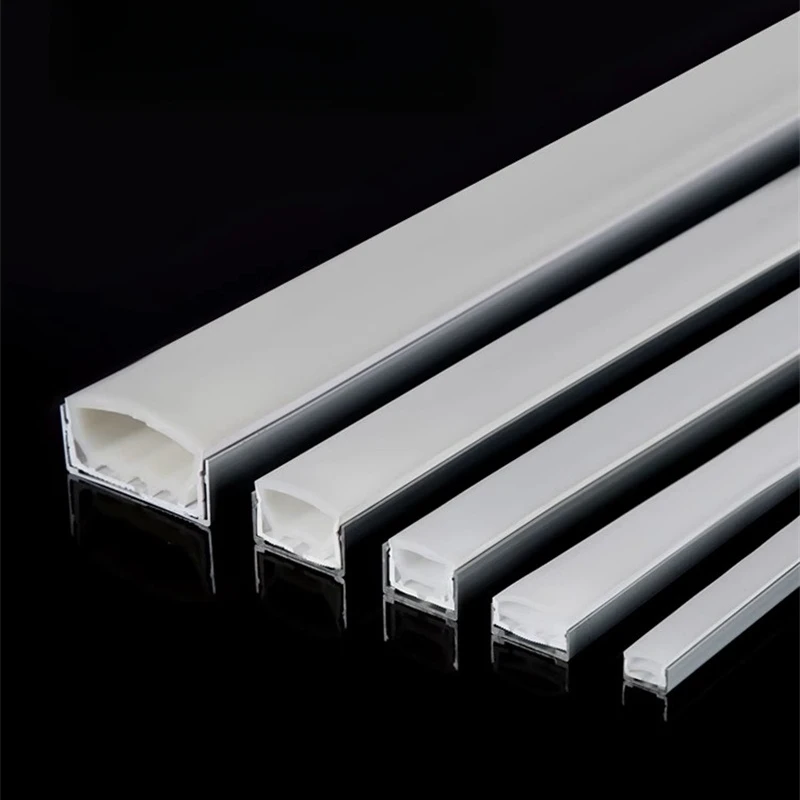 Waterproof LED Aluminum Profile Fixing Channel For Outdoor Neon Silicone Tube Strip Light Holder Recessed Linear Mounted Bracket