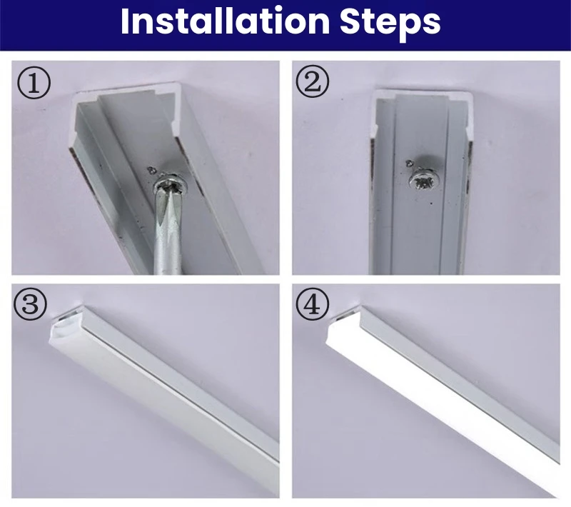 Waterproof LED Aluminum Profile Fixing Channel For Outdoor Neon Silicone Tube Strip Light Holder Recessed Linear Mounted Bracket