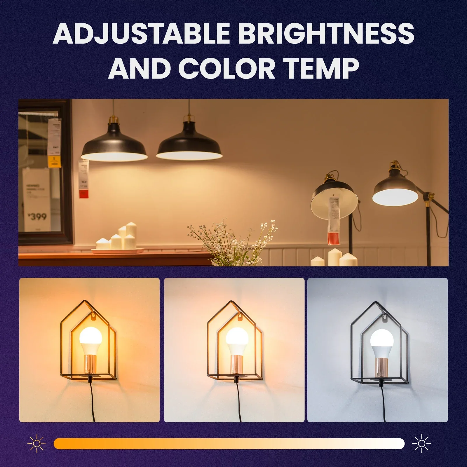 TNCE Tuya E27 Bulb WIFI Zigbee Bluetooth, Dimmable Light LED Lamp 2700-6500k RGB, Smart Life APP, Voice with Alexa Google Home