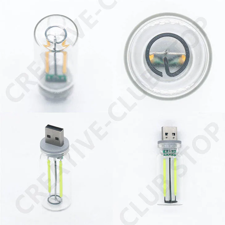 USB Touch Control LED Night Light Atmosphere Light Edison Bulb Incandescent Lamp LED Filament Light Bulb Bedroom Decoration DIY