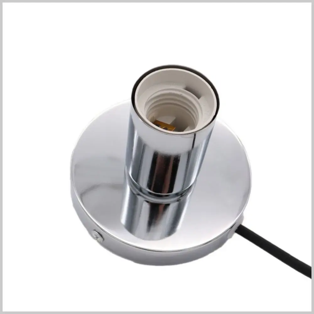 Polished Metal Desktop Lamp Base Night Light With Line Lamp Head E27 Lamp Socket Lamp Seat Table Bar Cafe Living Room Bedroom