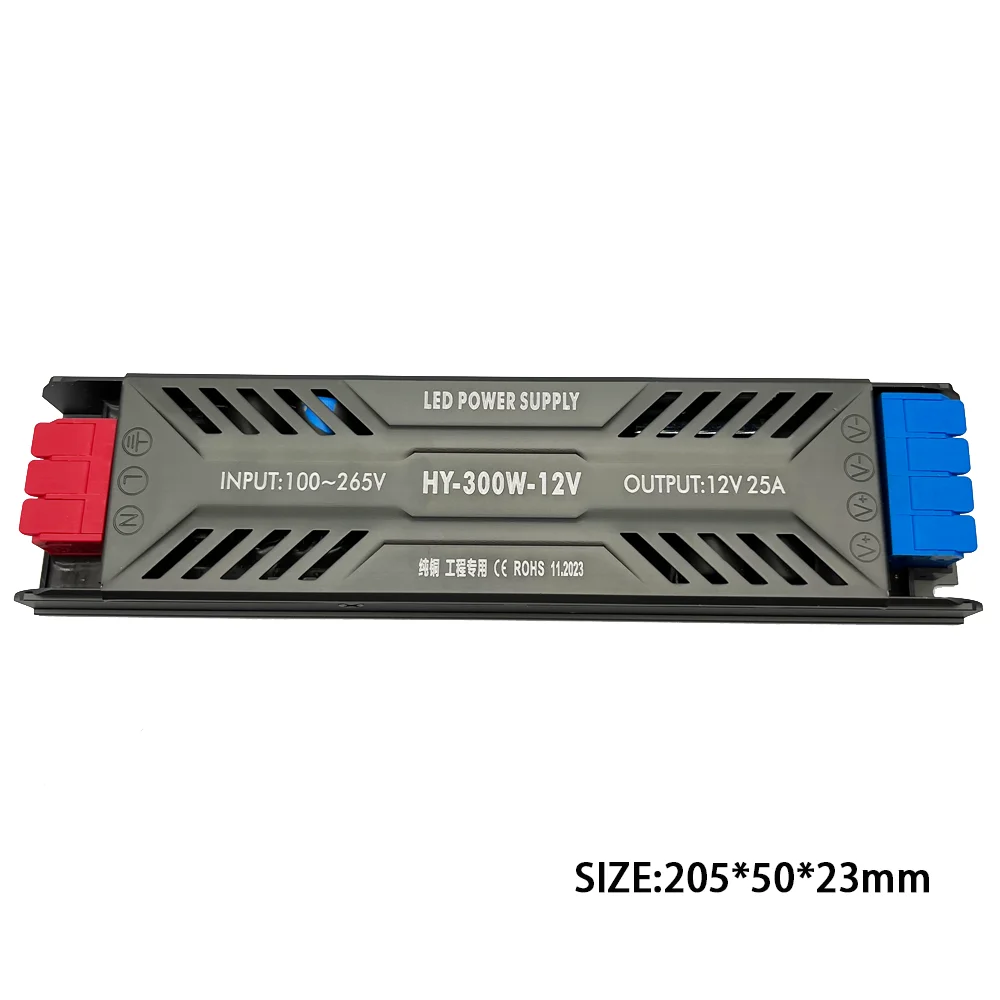 DC12V 24V LED Power Supply 60W 100W 200W 300W 400W Ultra Thin AC 100-265V Transformer LED Driver for COB 5050 LED Strip Lighting