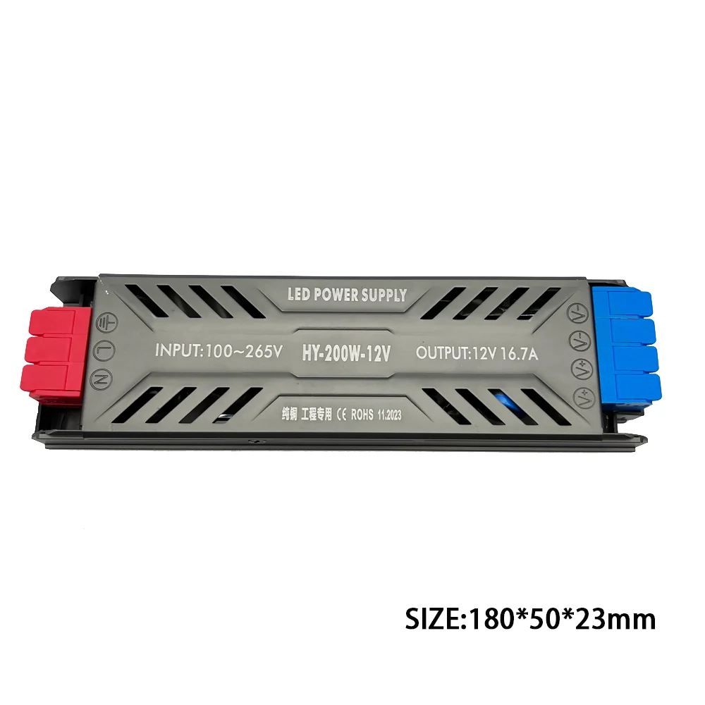 DC12V 24V LED Power Supply 60W 100W 200W 300W 400W Ultra Thin AC 100-265V Transformer LED Driver for COB 5050 LED Strip Lighting