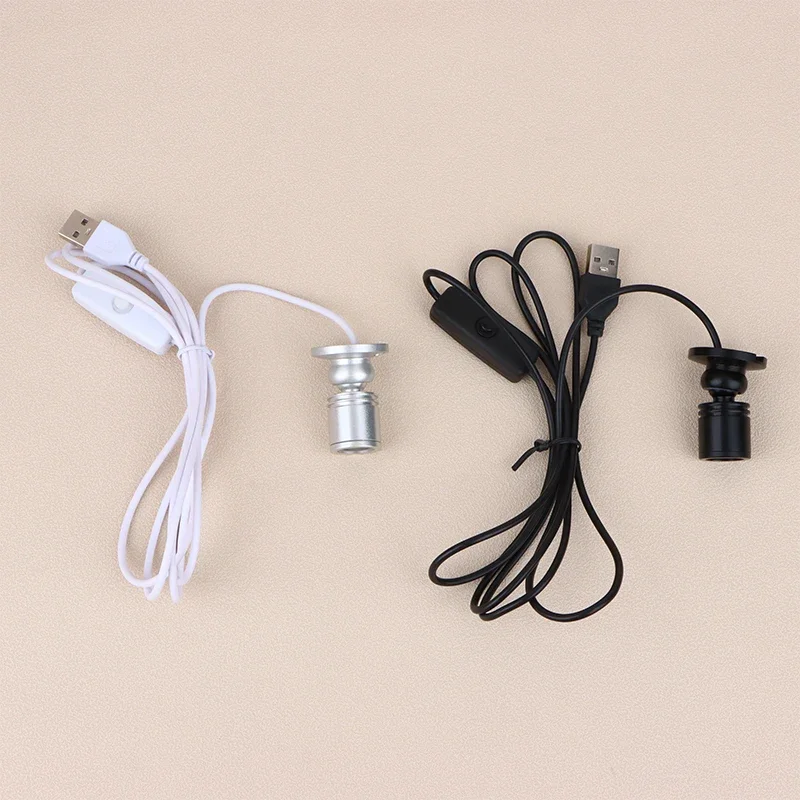 LED USB 5V 3W Led Spot Light Surface Mounted Cabinet Showcase Counter Jewelry Lamp Rotatable Angle Ceiling Mini Spotlight