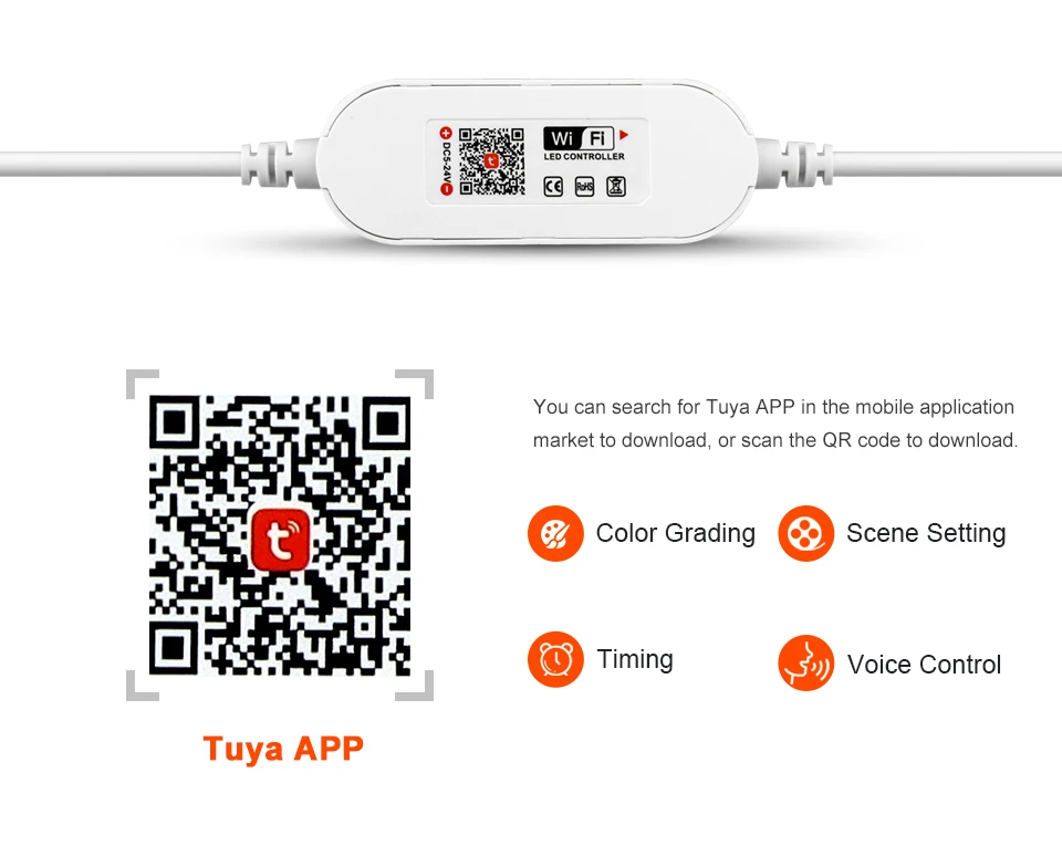 Mini Led Controller DC12V 24V Dimmer RGB /Single Color /CCT COB Strip Light Controller Alexa Google Assistant Voice Control