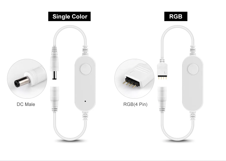 Mini Led Controller DC12V 24V Dimmer RGB /Single Color /CCT COB Strip Light Controller Alexa Google Assistant Voice Control