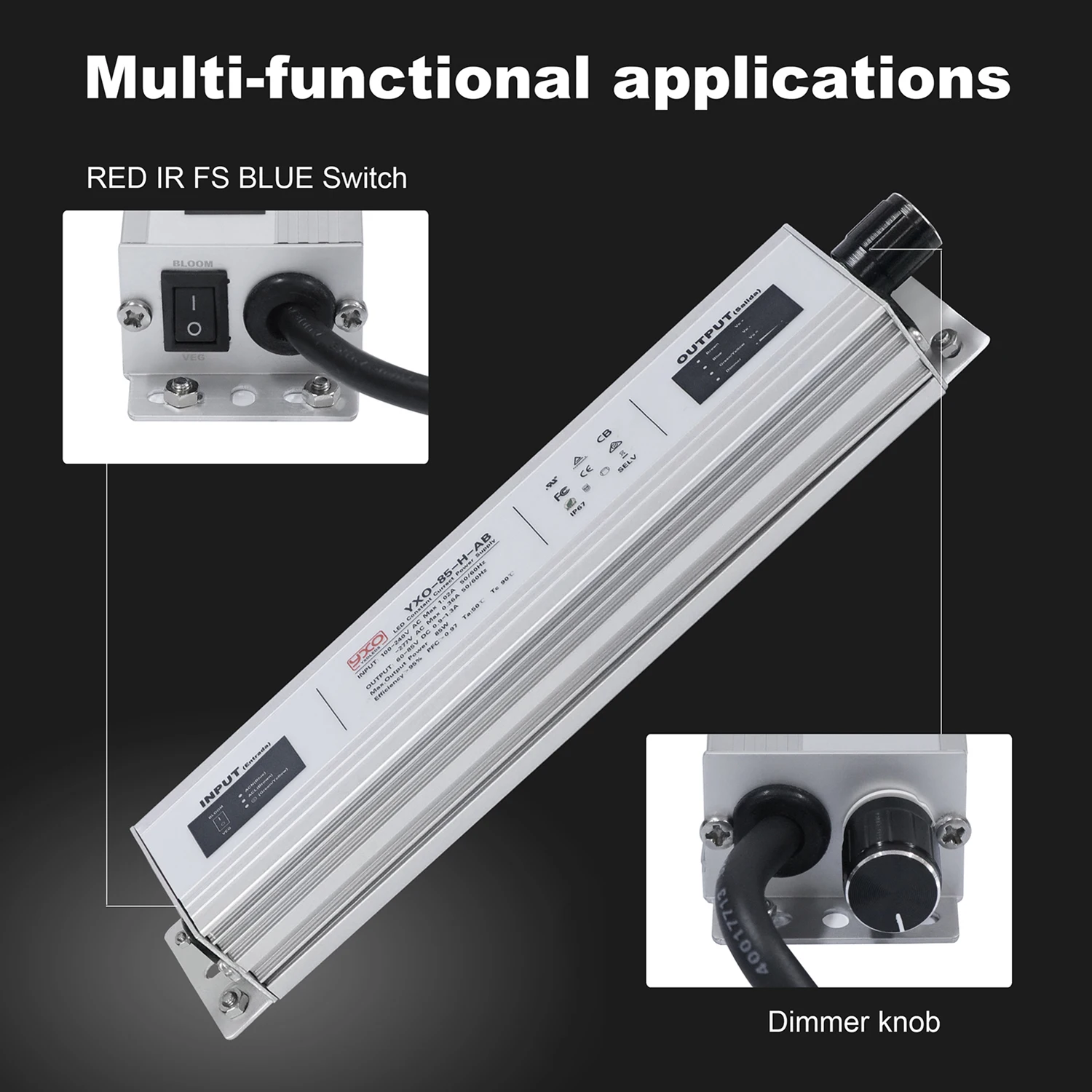 85W 180W LM281B+ PRO LED Grow Light Full Spectrum Phyto Lamp Quantum LED Grow Lamp For Greenhouse Hydroponic Plant Growth Light