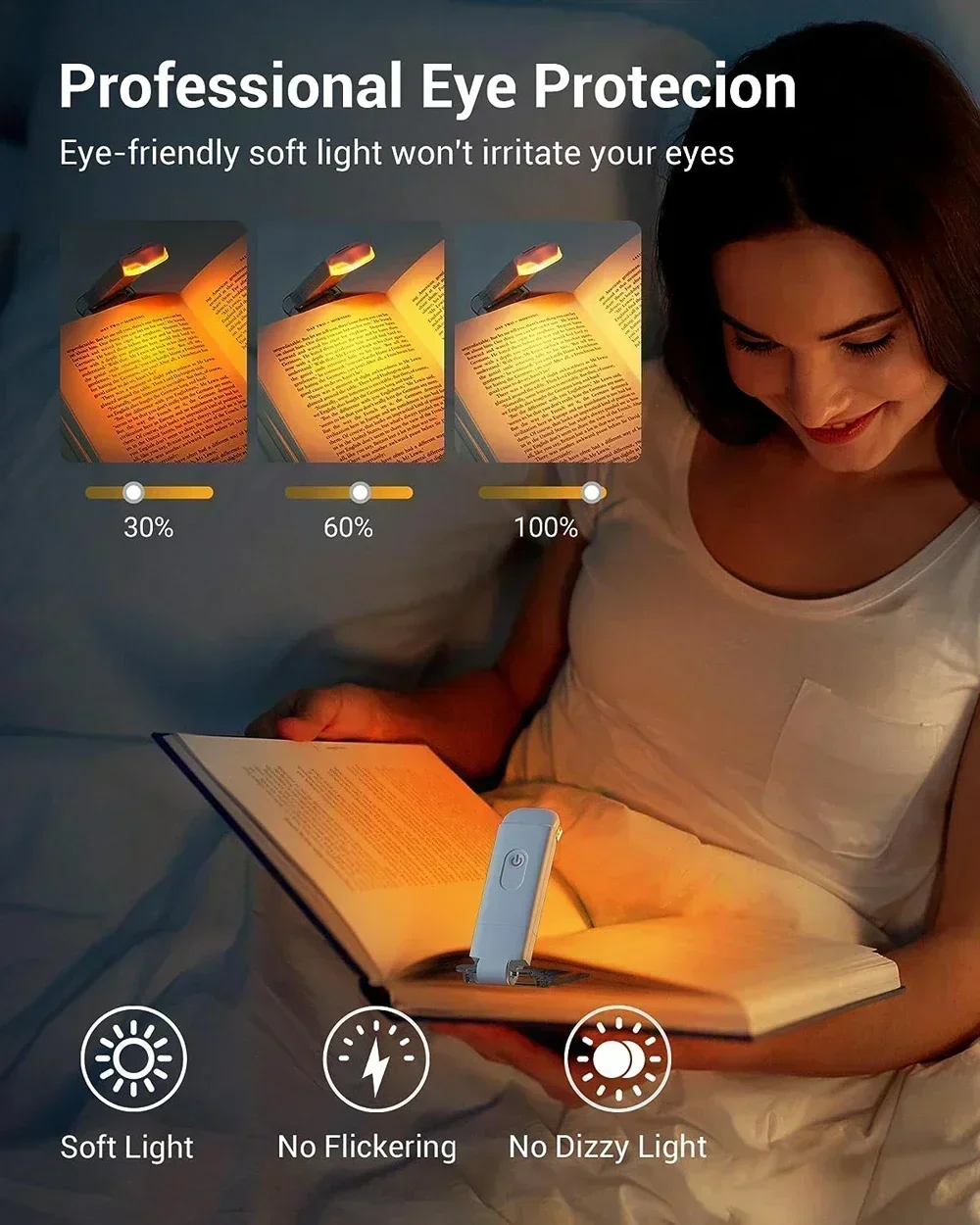 Mini LED Night Reading Book Light Foldable Table Lamp Dormitory Bedroom Creative Bedhead Lights Home Decorations Doll House Lamp
