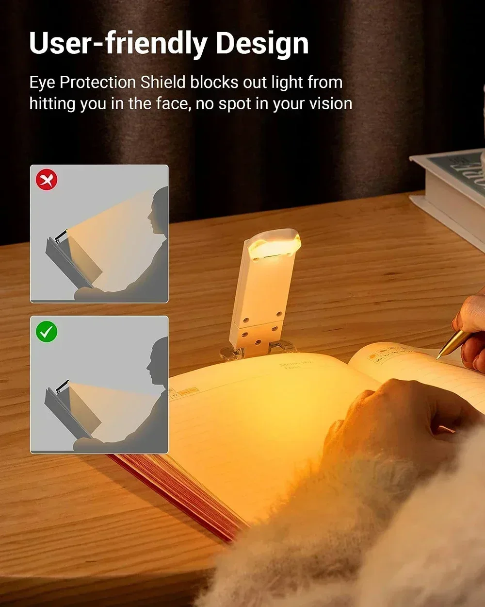 Mini LED Night Reading Book Light Foldable Table Lamp Dormitory Bedroom Creative Bedhead Lights Home Decorations Doll House Lamp
