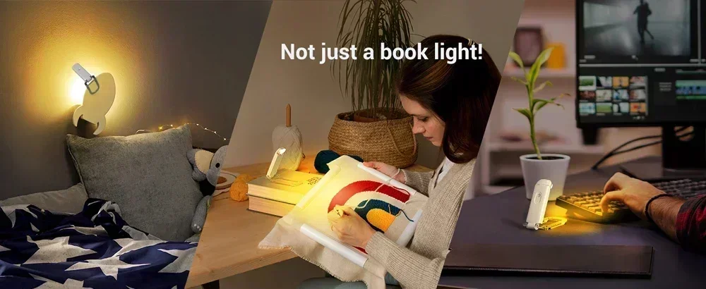 Mini LED Night Reading Book Light Foldable Table Lamp Dormitory Bedroom Creative Bedhead Lights Home Decorations Doll House Lamp