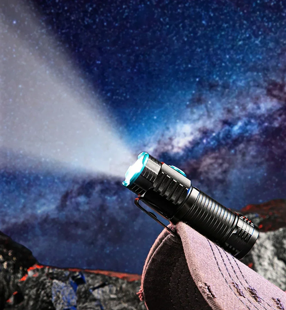 20W Mini Flashlight Super Bright P50 LED Flashlights with Tail Magnet 16340 Battery USB Rechargeable Camping Emergency Torch