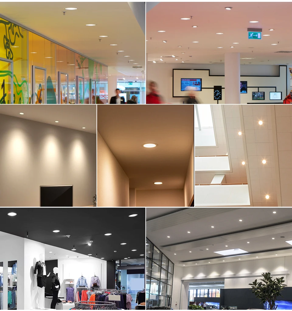 10pcs Spotlights LED Ceiling Downlight AC 220V 18W 15W 12W 9W 7W Recessed Round Lamp Spot LED Dowm Light Hidden Indoor Lighting