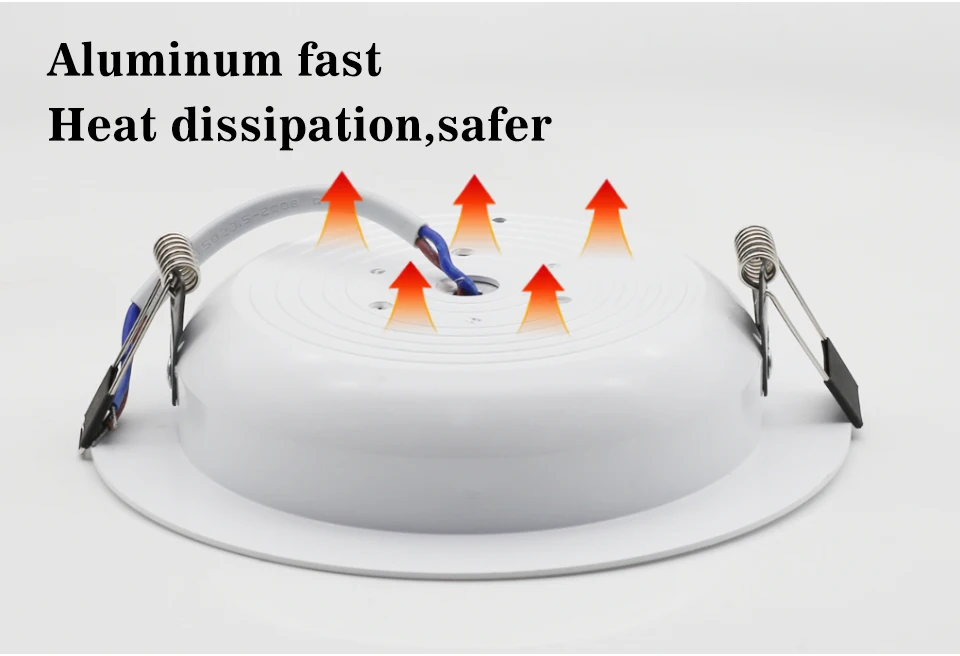 10pcs Spotlights LED Ceiling Downlight AC 220V 18W 15W 12W 9W 7W Recessed Round Lamp Spot LED Dowm Light Hidden Indoor Lighting