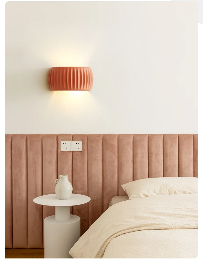 French European Wall Lamp Resin Bedroom Bedside Lamp Corridor Lamp Balcony Living Room Dining Room Simple Modern Wall Lamp
