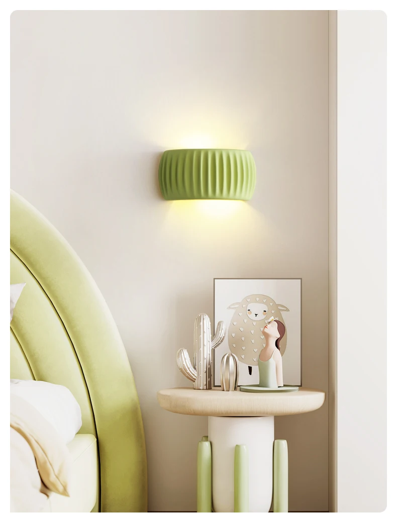 French European Wall Lamp Resin Bedroom Bedside Lamp Corridor Lamp Balcony Living Room Dining Room Simple Modern Wall Lamp