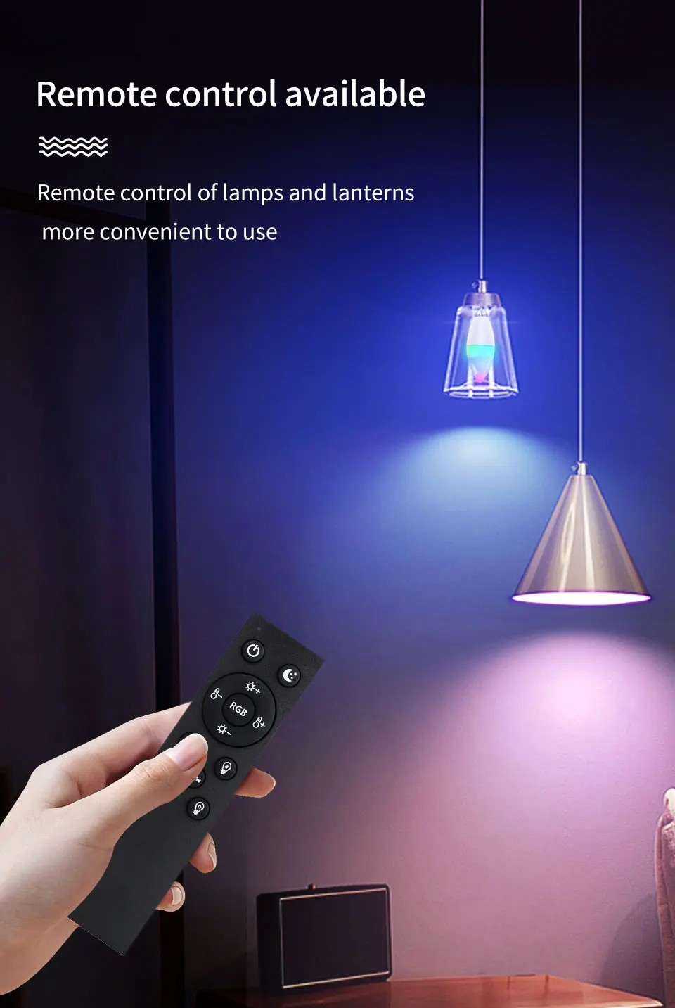 Wifi E14 Led Bulbs 220V Candle Light Tuya Smart Life Spotlight RGB Lamp with RF 2.4G Remote Group Voice Control Alexa Google