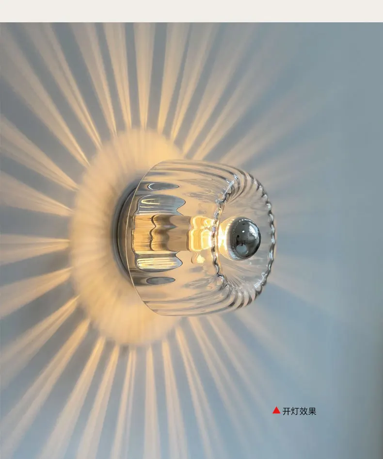 Lamp for Bedroom Simple Ancient Style Package Aisle Glass Nordic Retro Personality Balcony Corridor Stairs Wall Decor