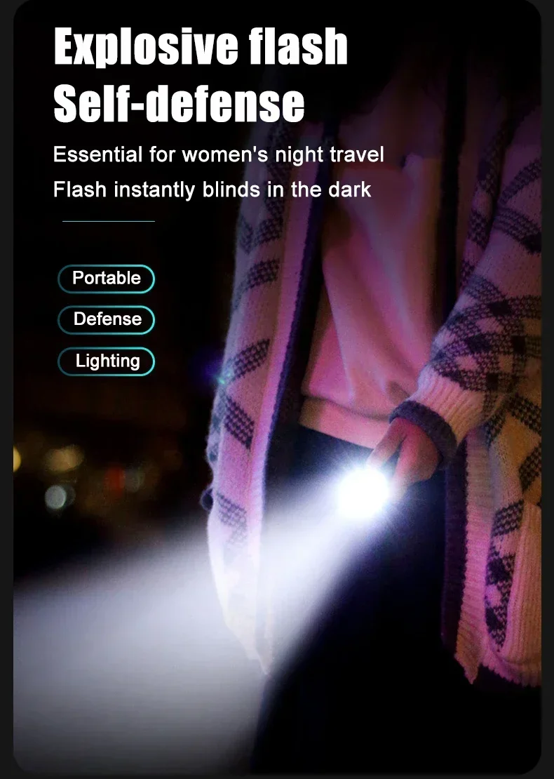 High Quality LED Flashlight 18350 Super Bright Torch Rechargeable USB Light Waterproof for Hiking Camping Lantern