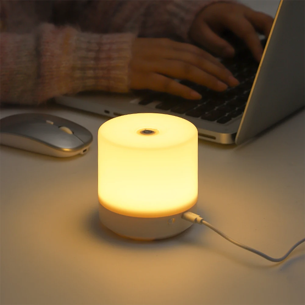 Creative USB Bedside Lamp Touch Dimming Table Lamp LED Night Light For Bedroom Dormitory College Student Book Reading Lamp 2026