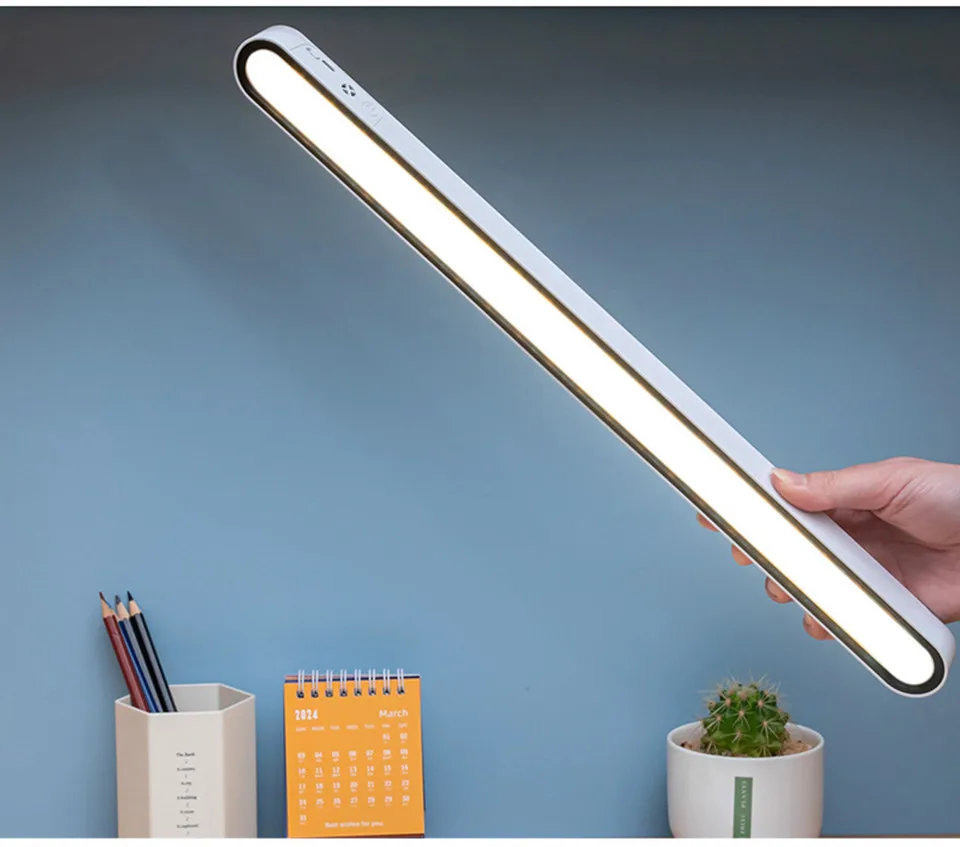 Remote Desk Lamp 48cm 30cm Magnetic Hanging Night Light USB Rechargeable Table Lamp LED Reading Light ForCabinet Bedside Mirror