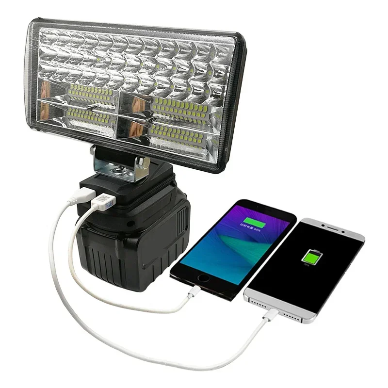 8Inch Led Light Spotlight Outdoor Work Fishing Handheld Emergency Lamp For Dewalt For Milwaukee For Makita For Bosch 18V Battery