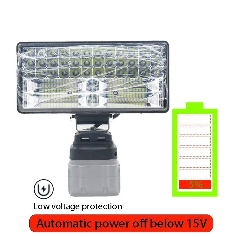 8Inch Led Light Spotlight Outdoor Work Fishing Handheld Emergency Lamp For Dewalt For Milwaukee For Makita For Bosch 18V Battery