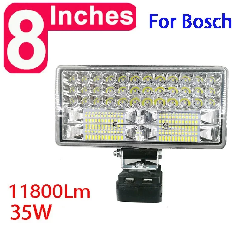 8Inch Led Light Spotlight Outdoor Work Fishing Handheld Emergency Lamp For Dewalt For Milwaukee For Makita For Bosch 18V Battery