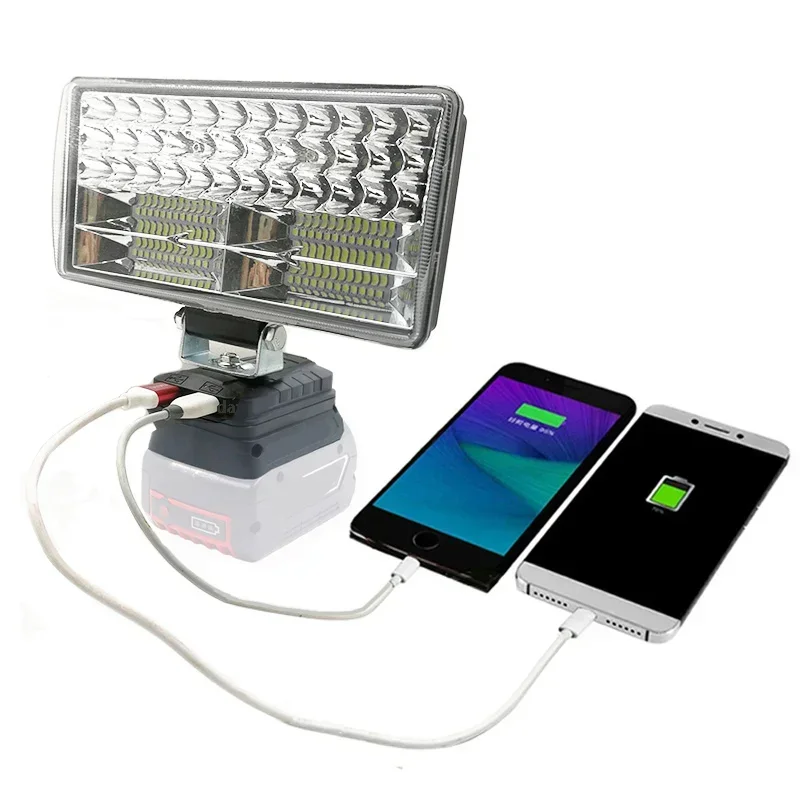 8Inch Led Light Spotlight Outdoor Work Fishing Handheld Emergency Lamp For Dewalt For Milwaukee For Makita For Bosch 18V Battery