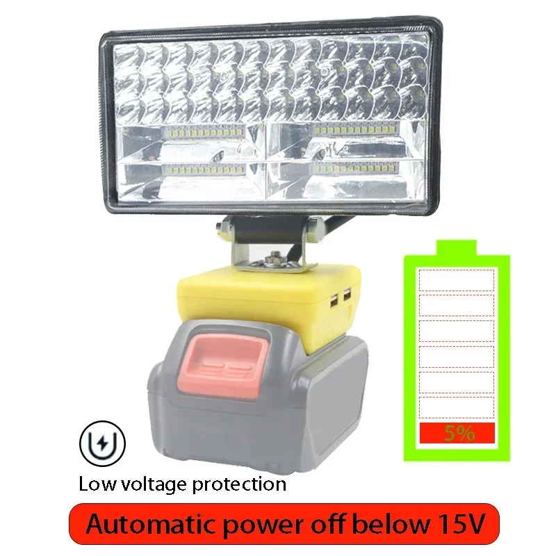 8Inch Led Light Spotlight Outdoor Work Fishing Handheld Emergency Lamp For Dewalt For Milwaukee For Makita For Bosch 18V Battery