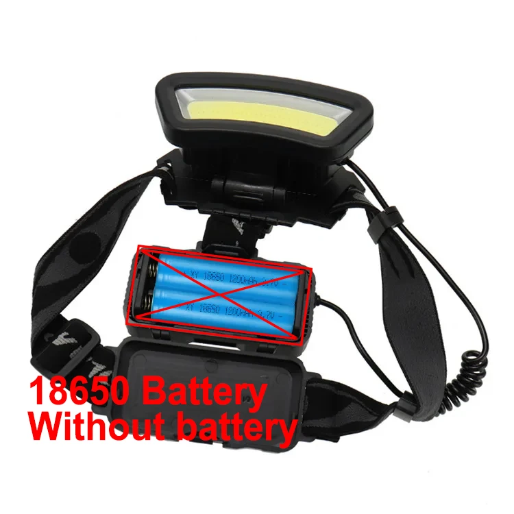 COB LED Headlamp USB Rechargeable Red White Light Fishing Headlight Waterproof Night Outdoor Camping Hunting Head Light Lantern