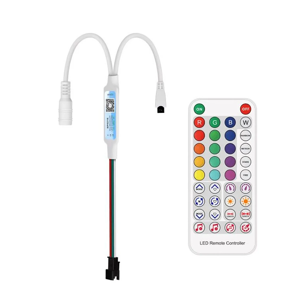 SP621E Mini Bluetooth Controller APP Control Suitable for WS2811 WS2812B SP6812 LED Light Strip DC5-24V USB with 38 Key Remote C