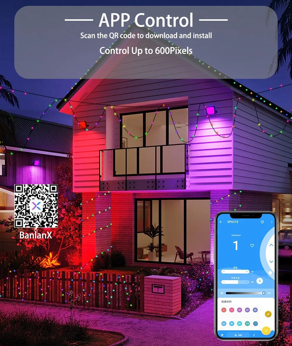 SP621E Mini Bluetooth Controller APP Control Suitable for WS2811 WS2812B SP6812 LED Light Strip DC5-24V USB with 38 Key Remote C