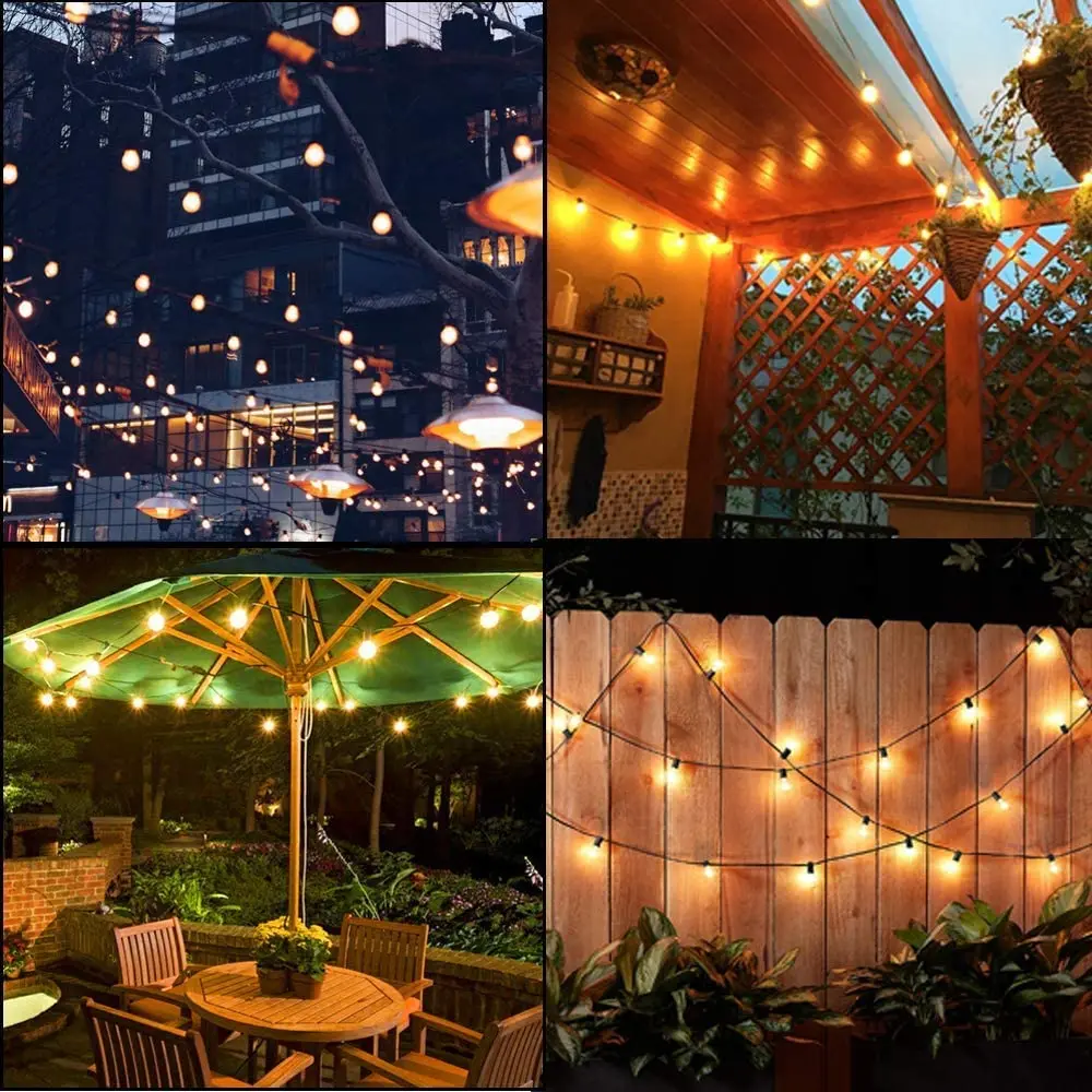 LED G40 1W PET Shatterproof Light Bulb E12 110V 220V Dimmable Waterproof Plastic Led Globe Outdoor String Light Replace Bulbs