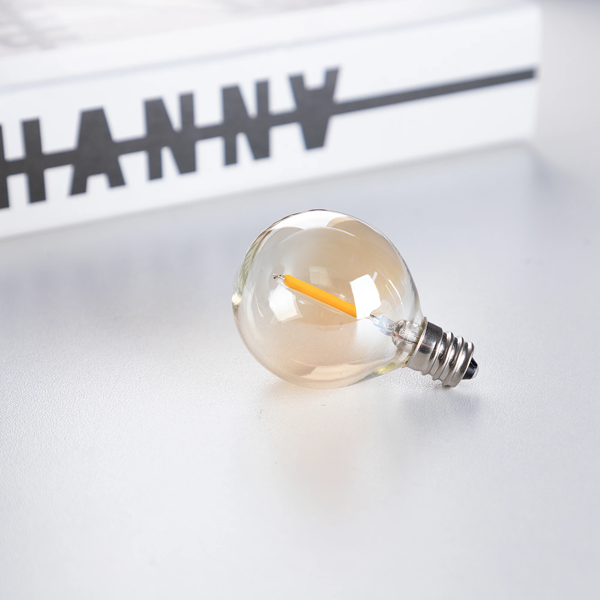 LED G40 1W PET Shatterproof Light Bulb E12 110V 220V Dimmable Waterproof Plastic Led Globe Outdoor String Light Replace Bulbs