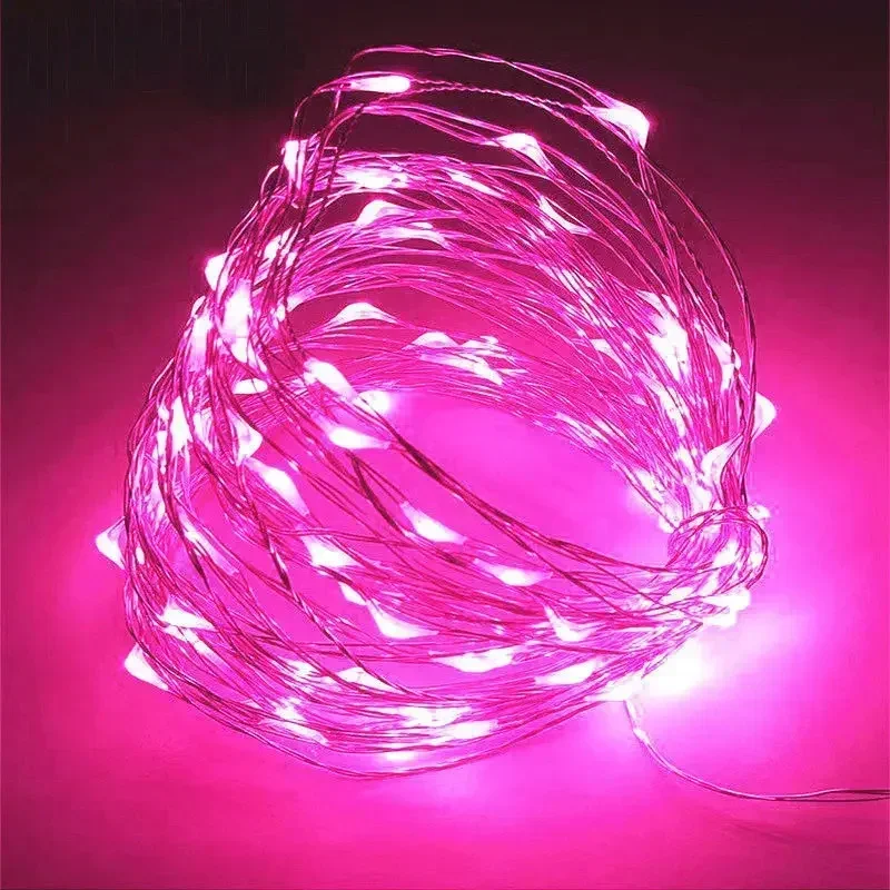 1/2/3/5/10/20M LED Fairy Lights Battery Powered Copper Wire String Lights For Bedroom Garden Party Wedding Christmas Decoration