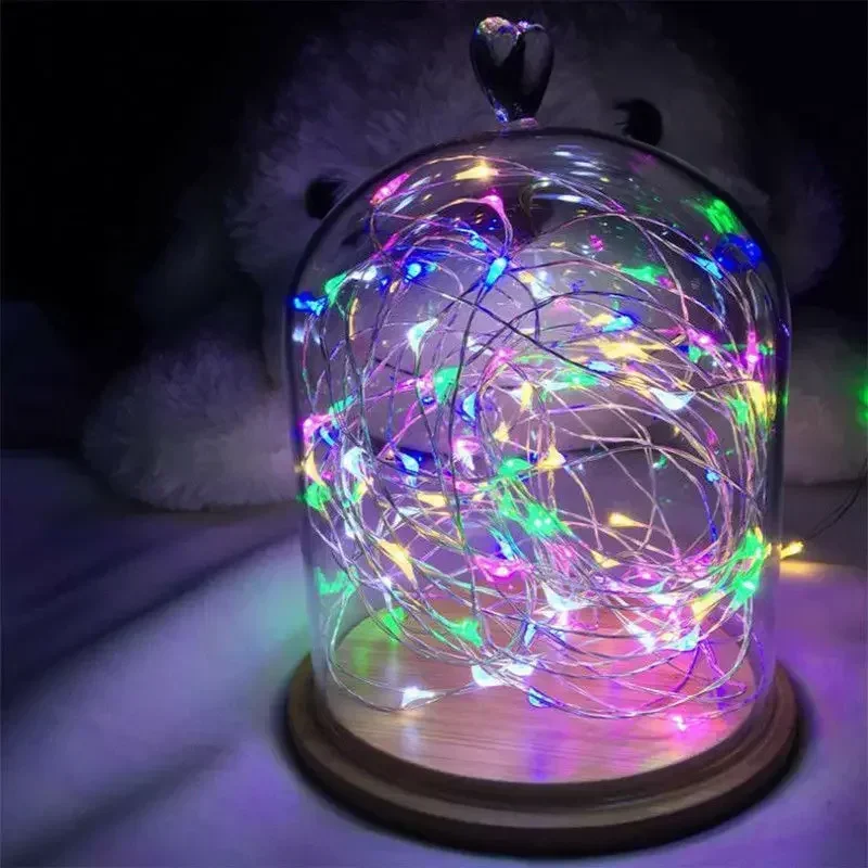 1/2/3/5/10/20M LED Fairy Lights Battery Powered Copper Wire String Lights For Bedroom Garden Party Wedding Christmas Decoration