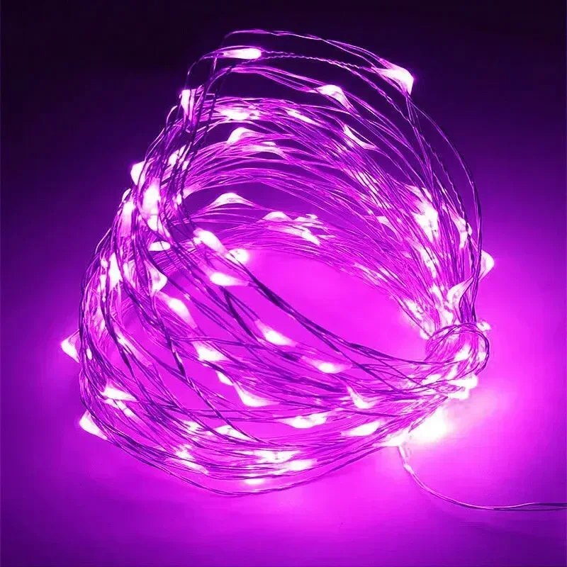 1/2/3/5/10/20M LED Fairy Lights Battery Powered Copper Wire String Lights For Bedroom Garden Party Wedding Christmas Decoration