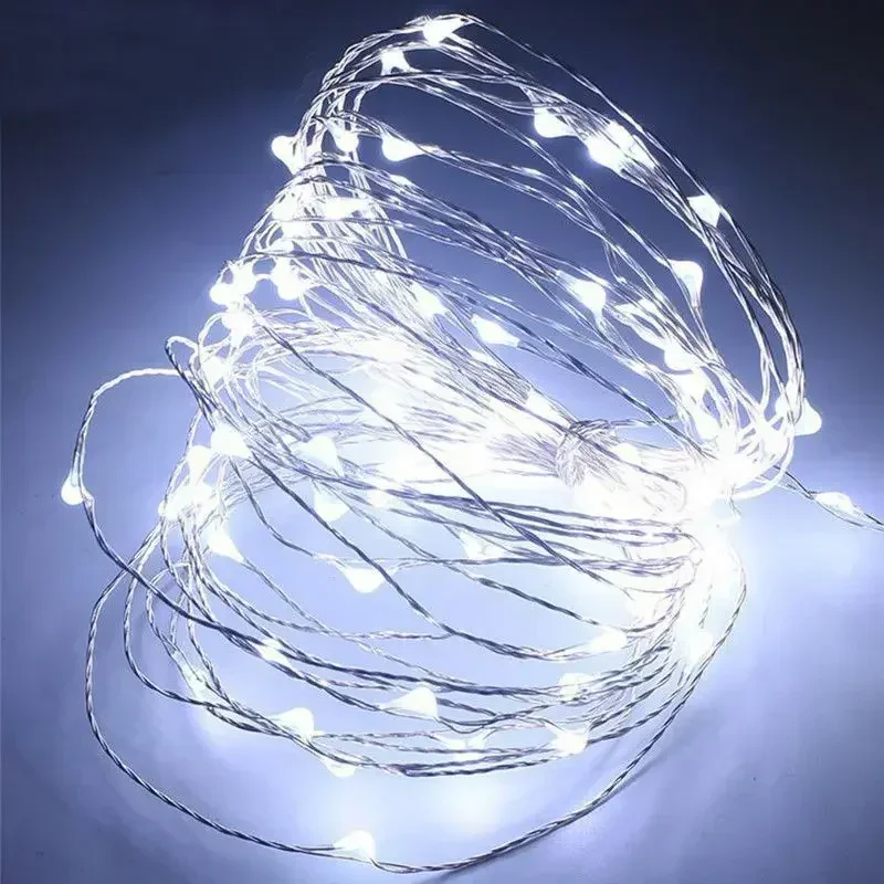 1/2/3/5/10/20M LED Fairy Lights Battery Powered Copper Wire String Lights For Bedroom Garden Party Wedding Christmas Decoration