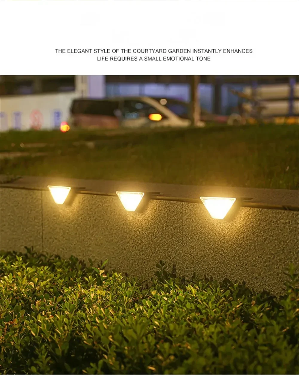 Solar Stair Lights Solar Step Light Outdoor Anti-theft Waterproof IP67 Decor for Garden Stair Deck Front Porch and Patio